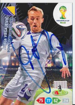 Avdija Vrsajevic  Bosnien  WM 2014 Panini Adrenalyn Card signiert 