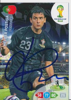 Helder Postiga  Portugal  WM 2014 Panini Adrenalyn Card signiert 