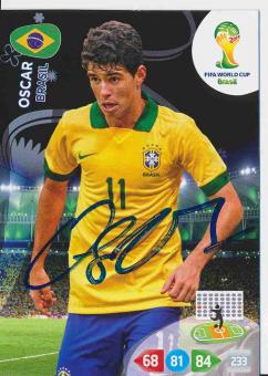Oscar  Brasilien  WM 2014 Panini Adrenalyn Card signiert 