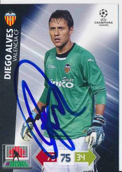Diego Alves  FC Valencia CL  2012/2013 Panini Adrenalyn Card signiert 