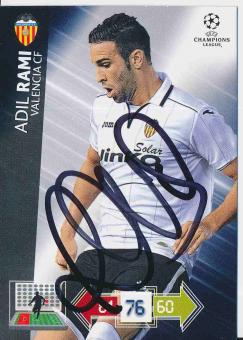 Adil Rami  FC Valencia CL  2012/2013 Panini Adrenalyn Card signiert 