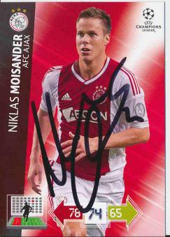 Niklas Moisander  Ajax Amsterdam  CL 2012/2013 Panini Adrenalyn Card signiert 