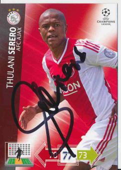 Thulani Serero  Ajax Amsterdam  CL 2012/2013 Panini Adrenalyn Card signiert 