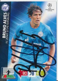 Bruno Alves  Zenit St.Petersburg  CL 2012/2013 Panini Adrenalyn Card signiert 