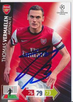 Thomas Vermaelen  FC Arsenal London  CL 2012/2013 Panini Adrenalyn Card signiert 