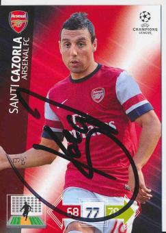 Santi Cazorla  FC Arsenal London  CL 2012/2013 Panini Adrenalyn Card signiert 