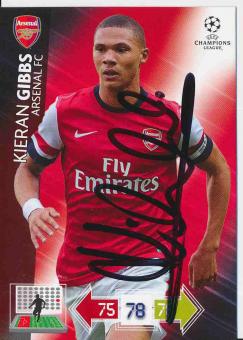 Kieran Gibbs  FC Arsenal London  CL 2012/2013 Panini Adrenalyn Card signiert 
