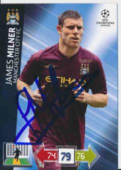 James Milner  Manchester City  CL 2012/2013 Panini Adrenalyn Card signiert 