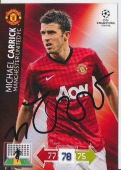 Michael Carrick  Manchester United  CL 2012/2013 Panini Adrenalyn Card signiert 