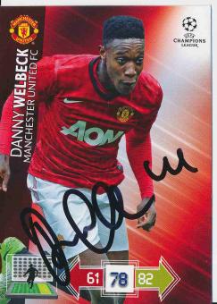 Danny Welbeck  Manchester United  CL 2012/2013 Panini Adrenalyn Card signiert 