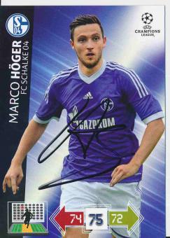 Marco Höger  Schalke 04  CL 2012/2013 Panini Adrenalyn Card signiert 