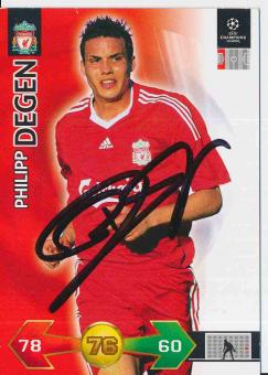 Philipp Degen  FC Liverpool  CL 2009/2010 Panini Adrenalyn Card orig. signiert 