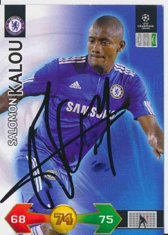 Salomon Kalou  FC Chelsea London  CL 2009/2010 Panini Adrenalyn Card orig. signiert 