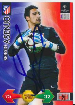 Sergio Asenio  Atletico Madrid  CL 2009/2010 Panini Adrenalyn Card orig. signiert 