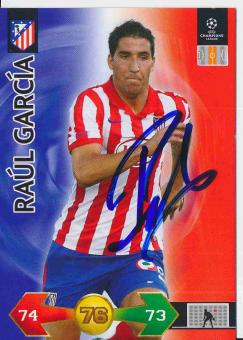Raul Garcia  Atletico Madrid  CL 2009/2010 Panini Adrenalyn Card orig. signiert 