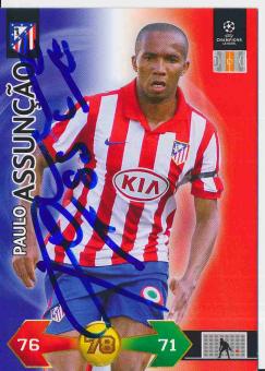 Paulo Assuncao  Atletico Madrid  CL 2009/2010 Panini Adrenalyn Card orig. signiert 