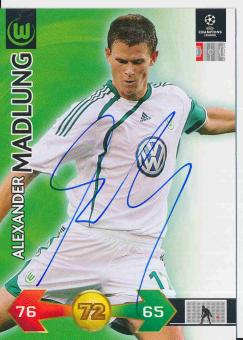 Alexander Madlung  VFL Wolfsburg  CL 2009/2010 Panini Adrenalyn Card orig. signiert 