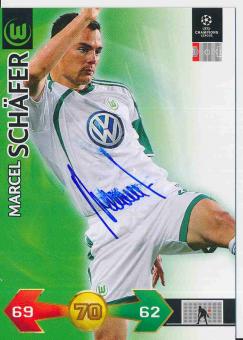 Marcel Schäfer  VFL Wolfsburg  CL 2009/2010 Panini Adrenalyn Card orig. signiert 