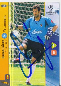 Diego Lopez  FC Villarreal  CL 2008/2009 Panini Adrenalyn Card orig. signiert 