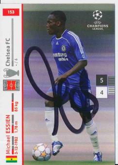 Michael Essien FC Chelsea London  Champions League  2007/2008 Panini  Card orig. signiert 