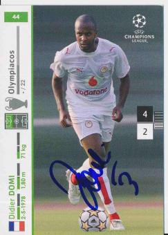 Didier Domi  Olympiacos Piräus  Champions League  2007/2008 Panini  Card orig. signiert 