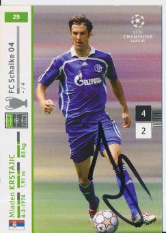 Mladen Krstajic  FC Schalke 04  Champions League  2007/2008 Panini  Card orig. signiert 