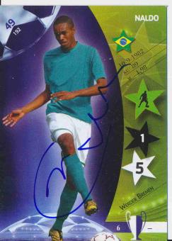 Naldo  SV Werder Bremen  Champions League  2007  Panini  Card orig. signiert 