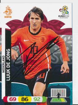 Luuk De Jong  Holland  EM 2012 Panini Adrenalyn Card orig. signiert 