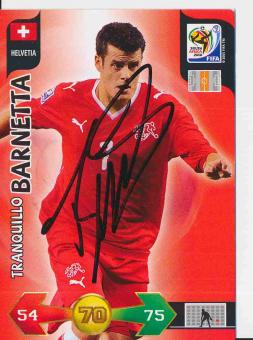 Tranquillo Barnetta  Schweiz  WM 2010 Panini Adrenalyn Card orig. signiert 