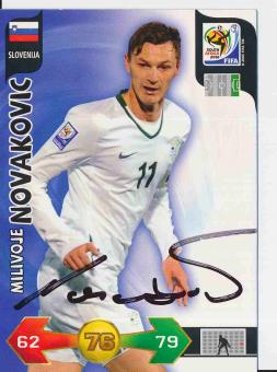 Milivoje Novakovic  Slovenien  WM 2010 Panini Adrenalyn Card orig. signiert 