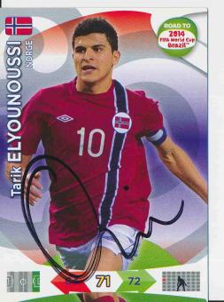 Tarik Elyounoussi  Norwegen  Road to WM 2014 Panini Card orig. signiert 