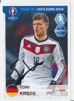 Toni Kroos  DFB  Road to EM 2016 Panini Sticker orig. signiert 