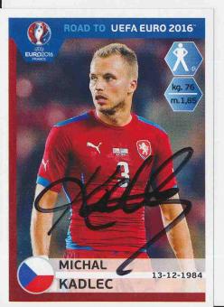 Michael Kadlec  Tschechien  Road to EM 2016 Panini Sticker orig. signiert 