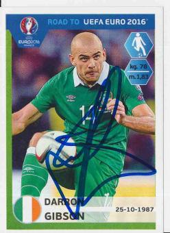 Darron Gibson  Irland  Road to EM 2016 Panini Sticker orig. signiert 