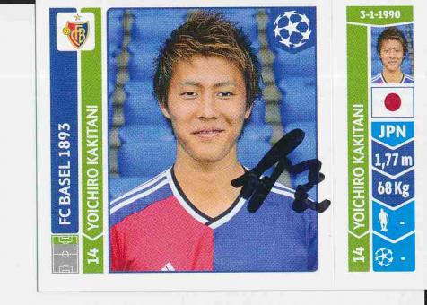 Yoichiro Kakitani  FC Basel CL 2014/15 Panini Sticker orig. signiert 