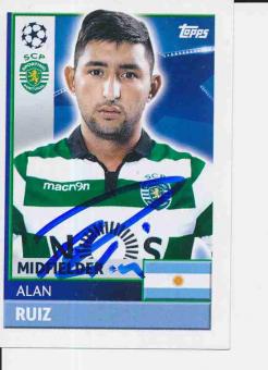 Alan Ruiz  Sporting Lissabon  Champions League Topps Sticker orig. signiert 