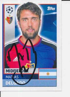 Matias Delgado  FC Basel  Champions League Topps Sticker orig. signiert 