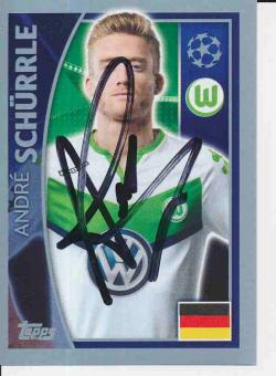 Andre Schürrle  VFL Wolfsburg  Champions League Topps Sticker orig. signiert 