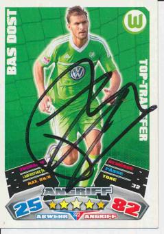 Bas Dost   VFL Wolfsburg  2012/13 Match Attax Card orig. signiert 