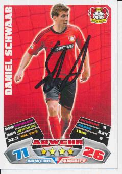Daniel Schwaab  Bayer 04 Leverkusen  2012/13 Match Attax Card orig. signiert 