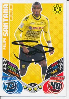 Felipe Santana Borussia Dortmund  2011/12 Match Attax Card orig. signiert 