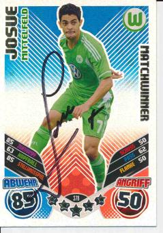 Josue   VFL Wolfsburg   2011/12 Match Attax Card orig. signiert 