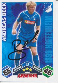 Andreas Beck  TSG 1899 Hoffenheim  2010/11 Match Attax Card orig. signiert 