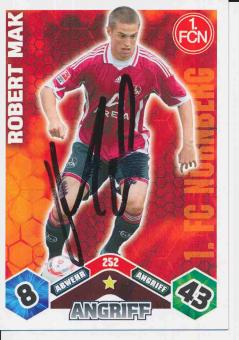 Robert Mak  FC Nürnberg  2010/11 Match Attax Card orig. signiert 