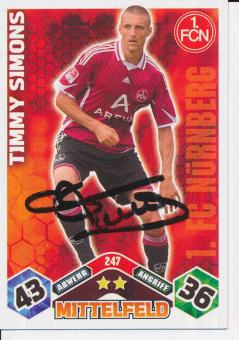 Timmy Simons  FC Nürnberg  2010/11 Match Attax Card orig. signiert 