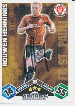 Rouwen Hennings  FC St.Pauli   2010/11 Match Attax Card orig. signiert 