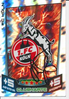 FC Köln  2013/14 Match Attax Card orig. signiert 