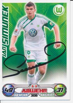 Jan Simunek  VFL Wolfsburg   2009/10 Match Attax Card orig. signiert 