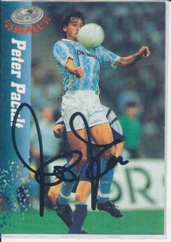 Peter Pacult  1860 München  Panini Bundesliga Card orig. signiert 