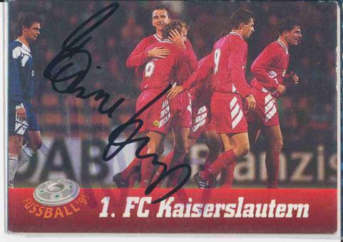 Rainer Geye † 2002  FC Kaiserslautern  Panini Bundesliga Card orig. signiert 